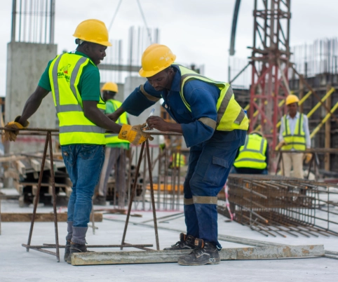 Construction structure in progress