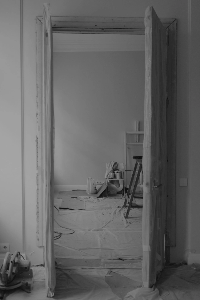 Construction team working on site