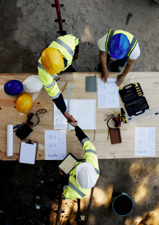 Large construction structure being built